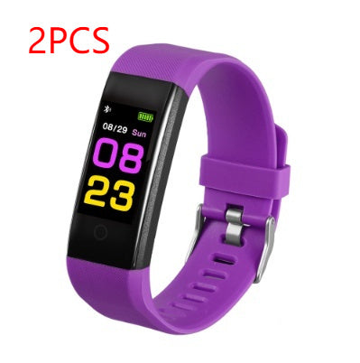 Smart Color Screen Sport Step Counting Heart Rate Blood Pressure Music Weather Bracelet