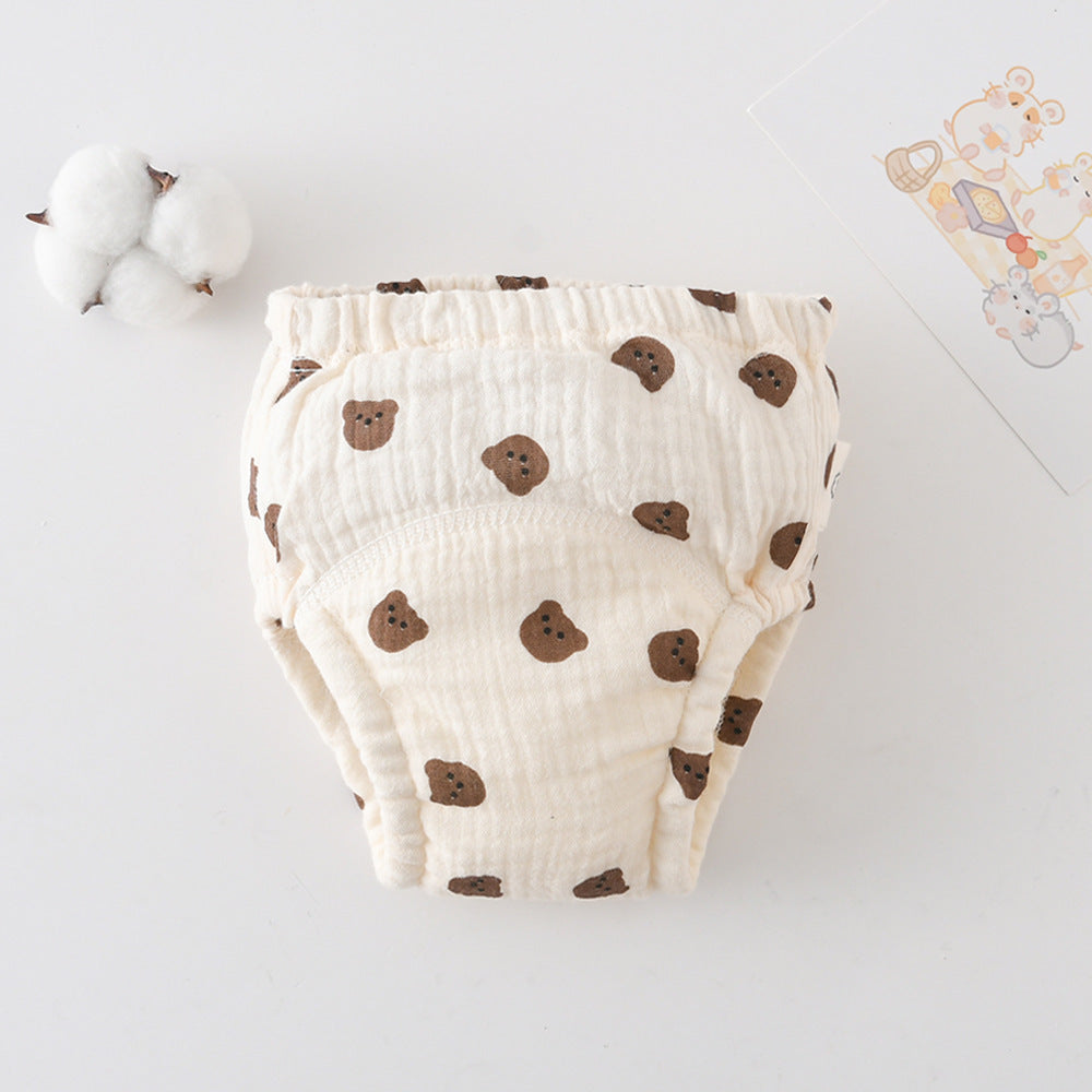 Gauze Cotton Baby's Ring Urine Training Pants Pure Diaper Pants
