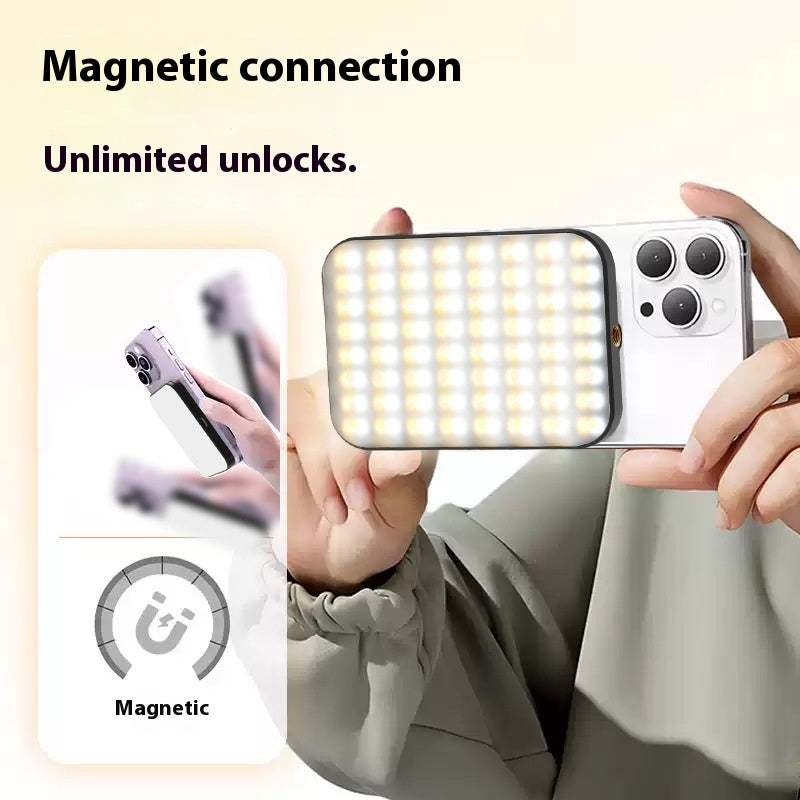 Magnetic LED Video Conference Fill Light RGB Live Broadcast Ambience Light