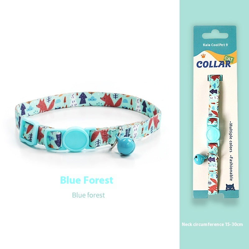 Woven Collar Bell Anti-suffocation Comfortable Safety Buckle Pet Decoration