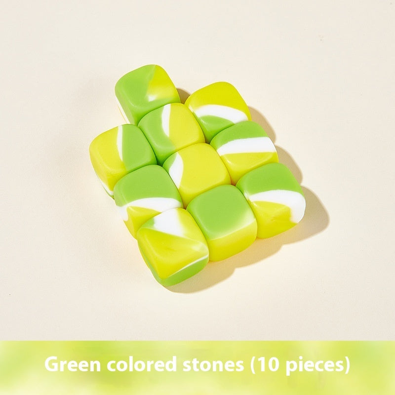 Classic Game Square Silicone Scratch Stone Puzzle Childhood Nostalgia