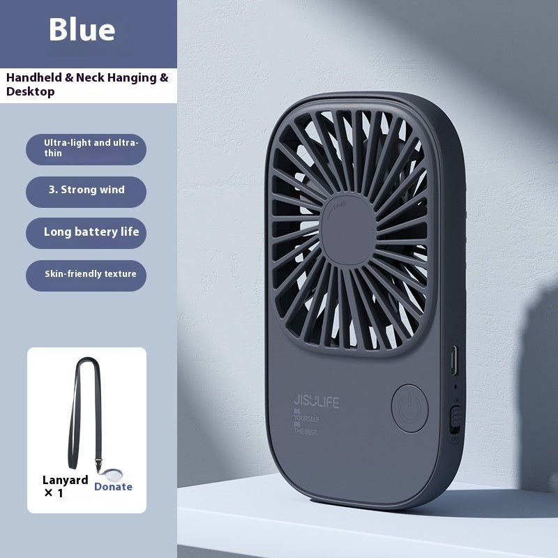 Handheld Portable Portable Small Mini Rechargeable Ultra-quiet Office Desk Small Electric Fan