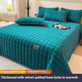 Milk Fiber Coral Fleece Bedspread One-piece Autumn And Winter Fleece-lined