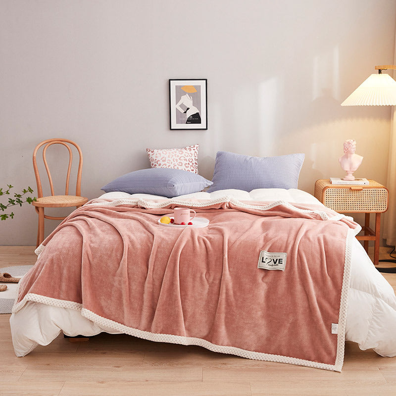 Simple And Stylish Warm Milk Velvet Blanket