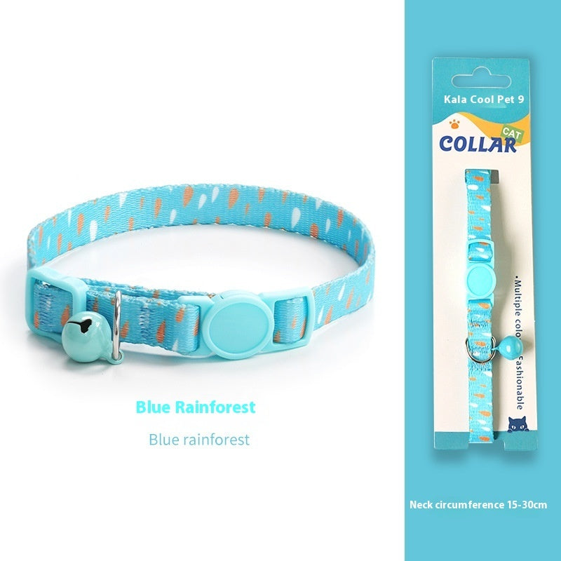 Woven Collar Bell Anti-suffocation Comfortable Safety Buckle Pet Decoration