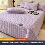 Milk Fiber Coral Fleece Bedspread One-piece Autumn And Winter Fleece-lined