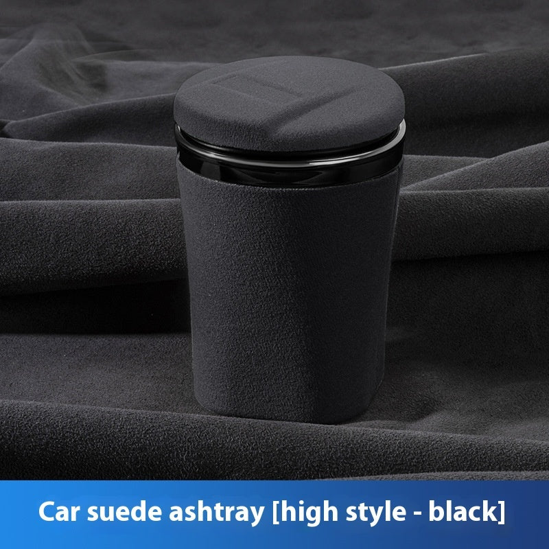 Suede Luminous Prevent Fly Ash Car Ashtray