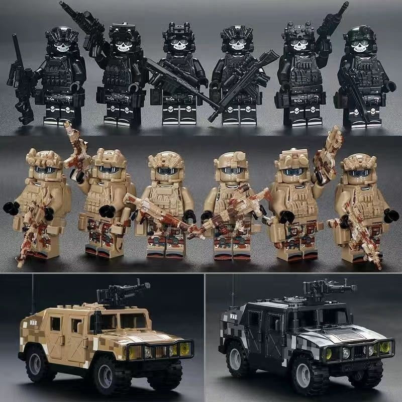Military Building Blocks Doll Assembled Desert Special Forces