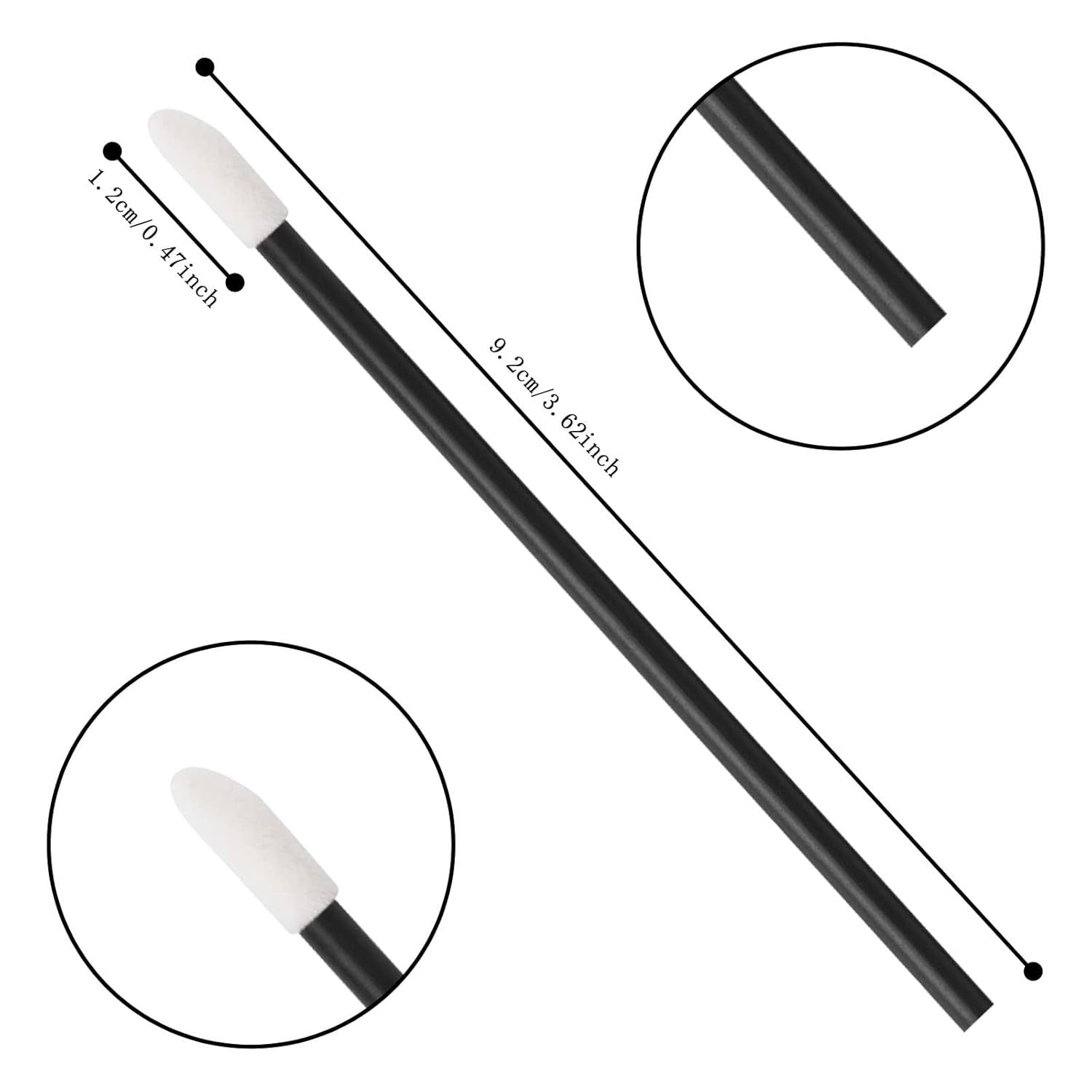 Disposable Lip Brushes 200Pcs, 300Pcs, 400Pcs, 500Pcs Lipstick & Gloss Applicators. Lint Free, Multi Color Options