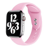 Smart Watch Strap Solid Color Silicone Double Nail