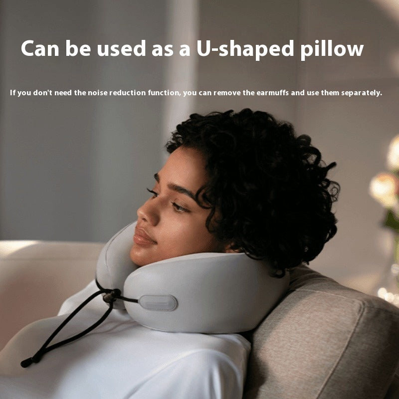 Travel Neck Pillow Travel Sleeping Artifact Sound Insulation Earmuffs Noise Reduction