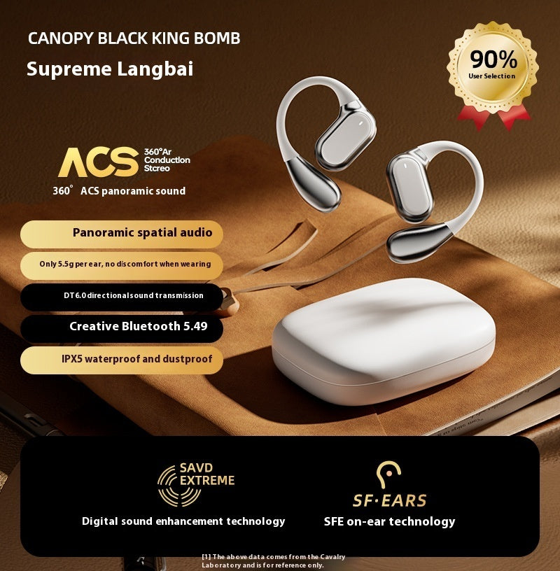 Bluetooth Headset Q11 Ear Hook Ultra-long Life Battery Digital Display Noise-reduction