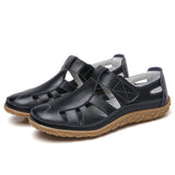 Summer Handmade Retro Soft Sole Leather Velcro Casual Women's Shoes