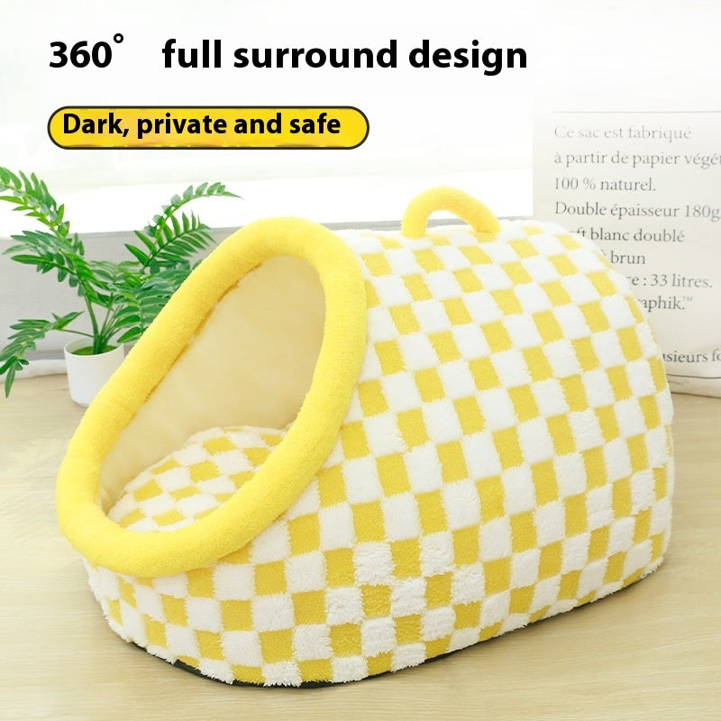 Four Seasons Universal Semi-enclosed Dog House Pet Bed Thick Warm
