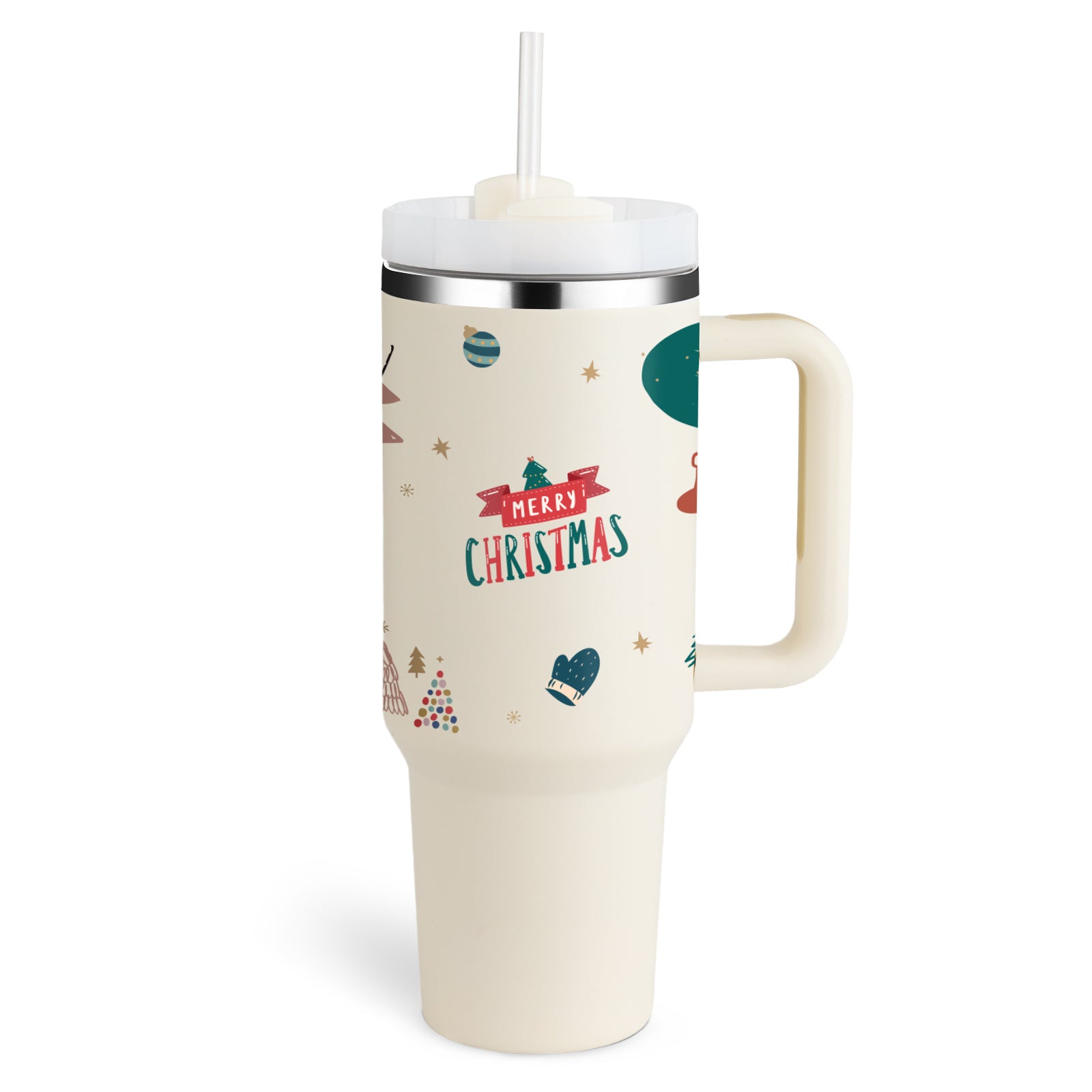 40 Oz Insulated Tumbler With Handle Straw
