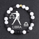 White-barked Pine Volcanic Rock String Beads And Round All-match Bracelet Beads