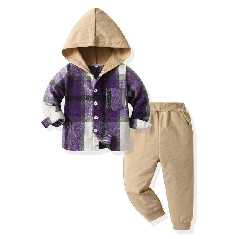 Korean Style All-matching Plaid Shirt Harem Pants