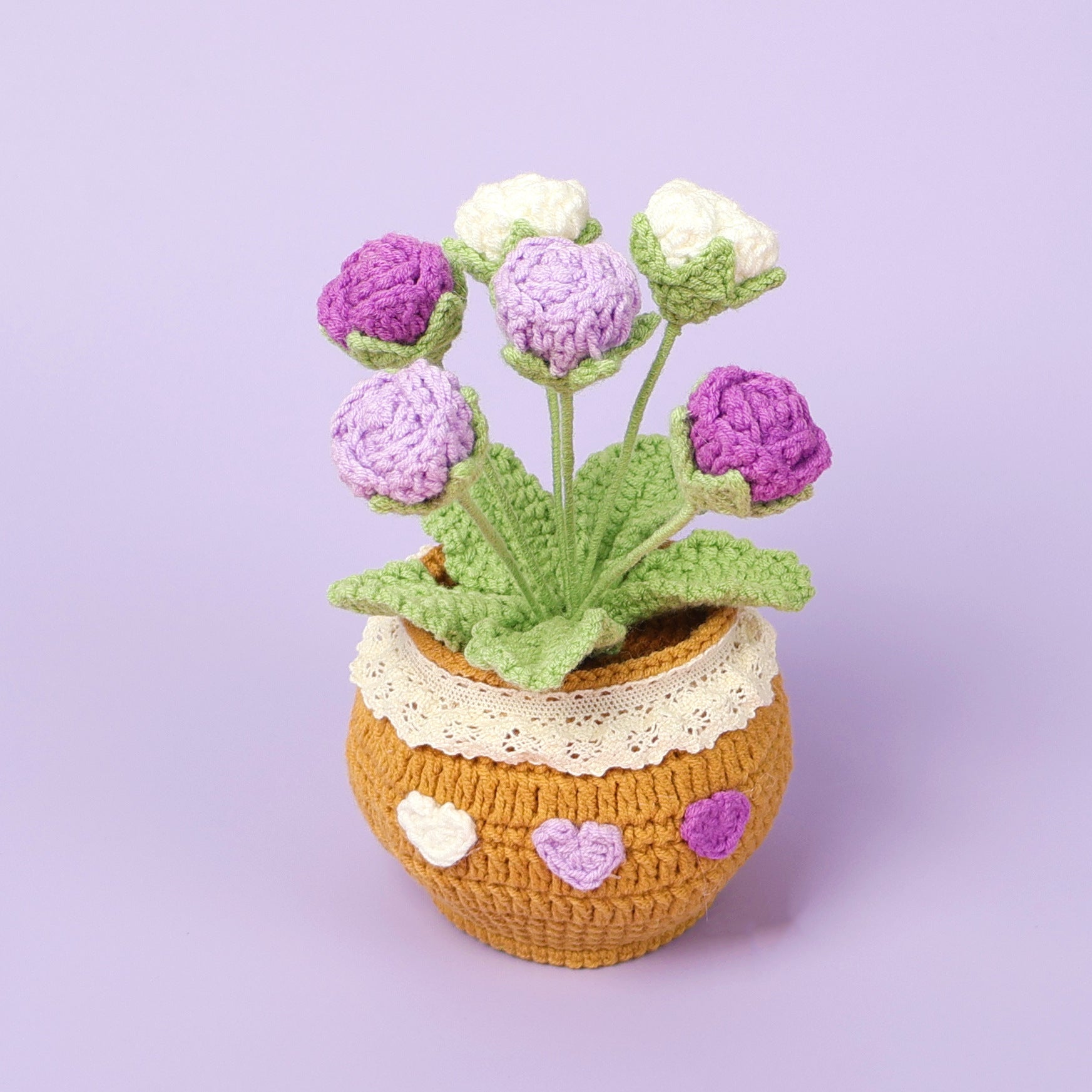 Handmade Wool Knitted Flower Pot