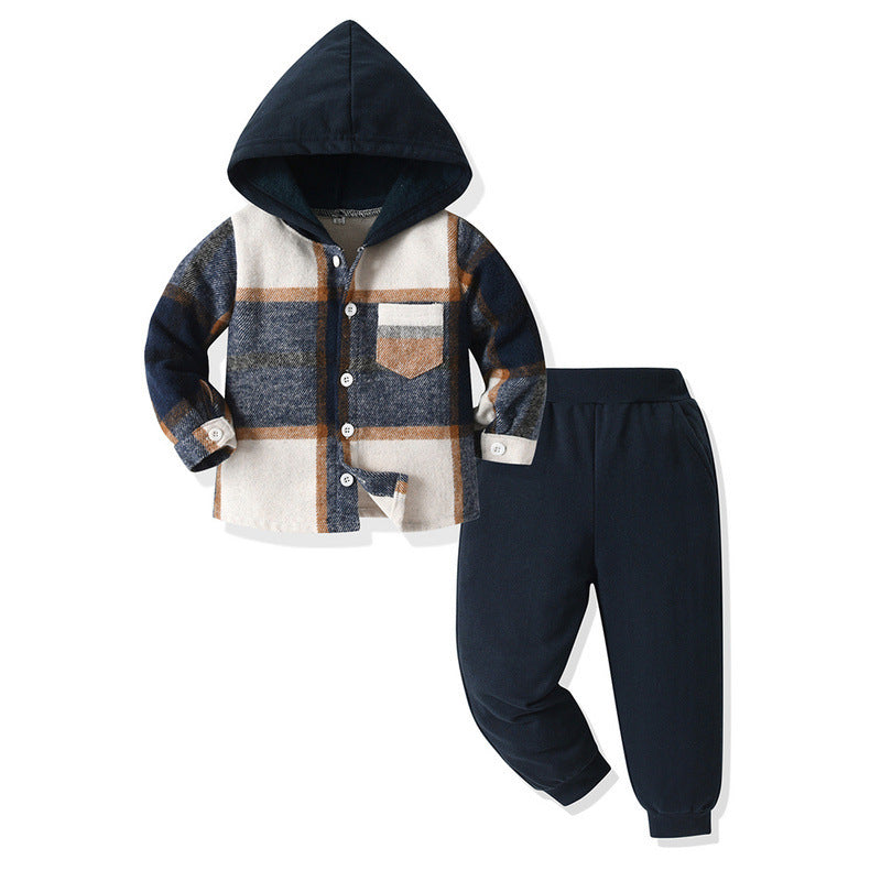 Korean Style All-matching Plaid Shirt Harem Pants