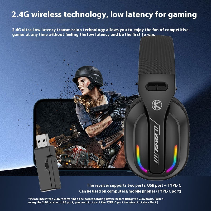 ANC Three-mode Low Latency 2.4g Wireless Headset Bluetooth Headset