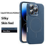 Liquid Silicone Magnetic Crystal Lens Phone Case Protective Cover