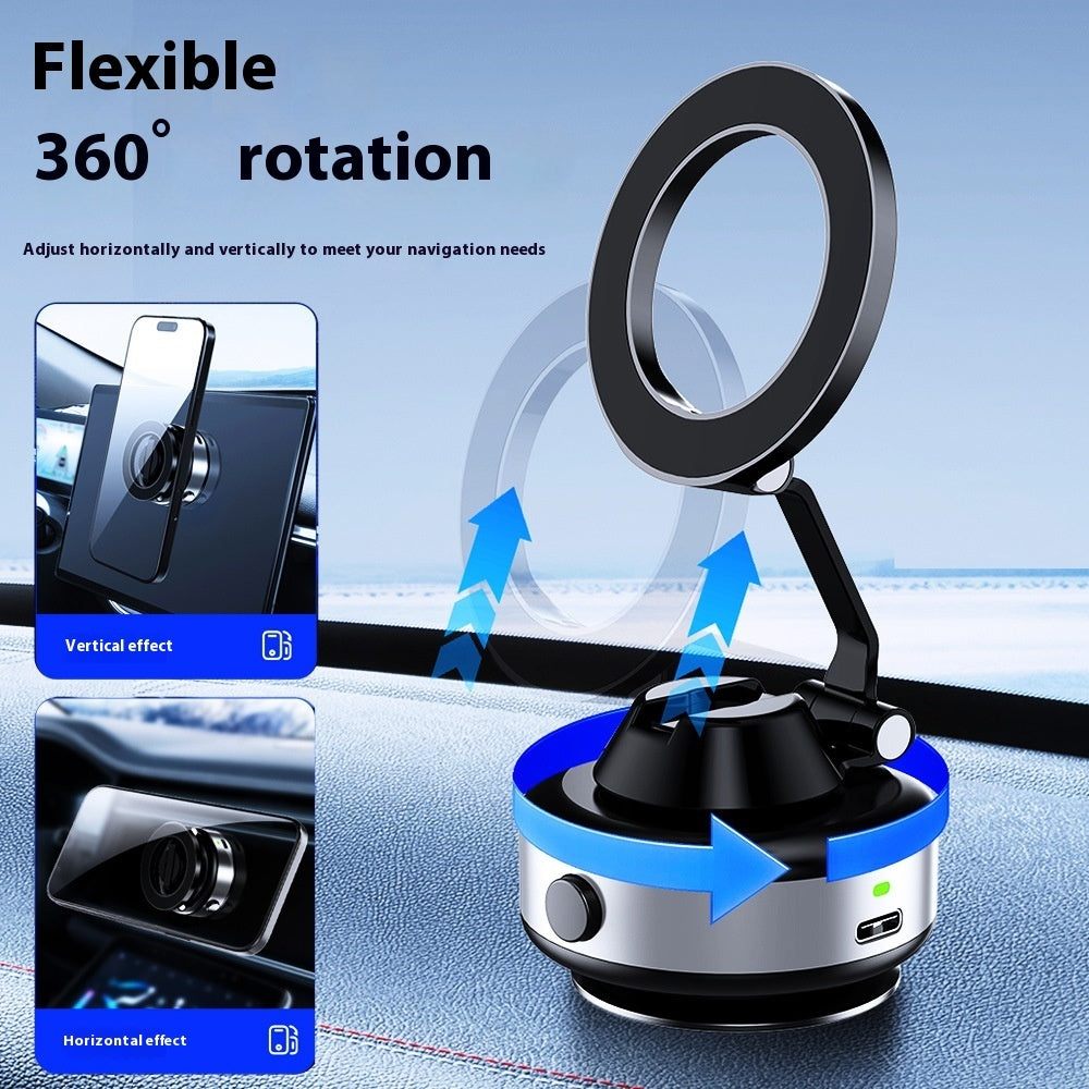 Electric Magnetic Portable Car Folding Suction Cup Mobile Phone Bracket