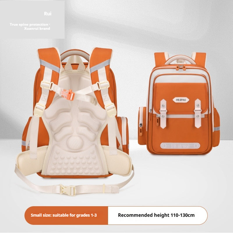 Large Capacity Burden-reducing Waterproof Children's Spine Protection Schoolbag