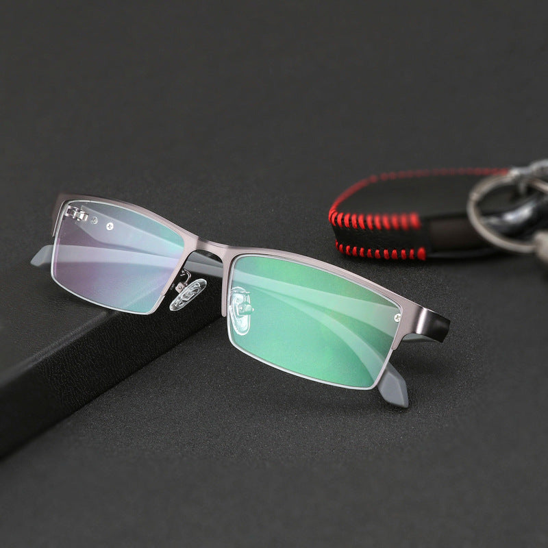 Ultra-light Metal Glasses Semi-rimless Frame