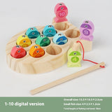 Wooden Children's Magnetic Alphanumeric Fishing Toys