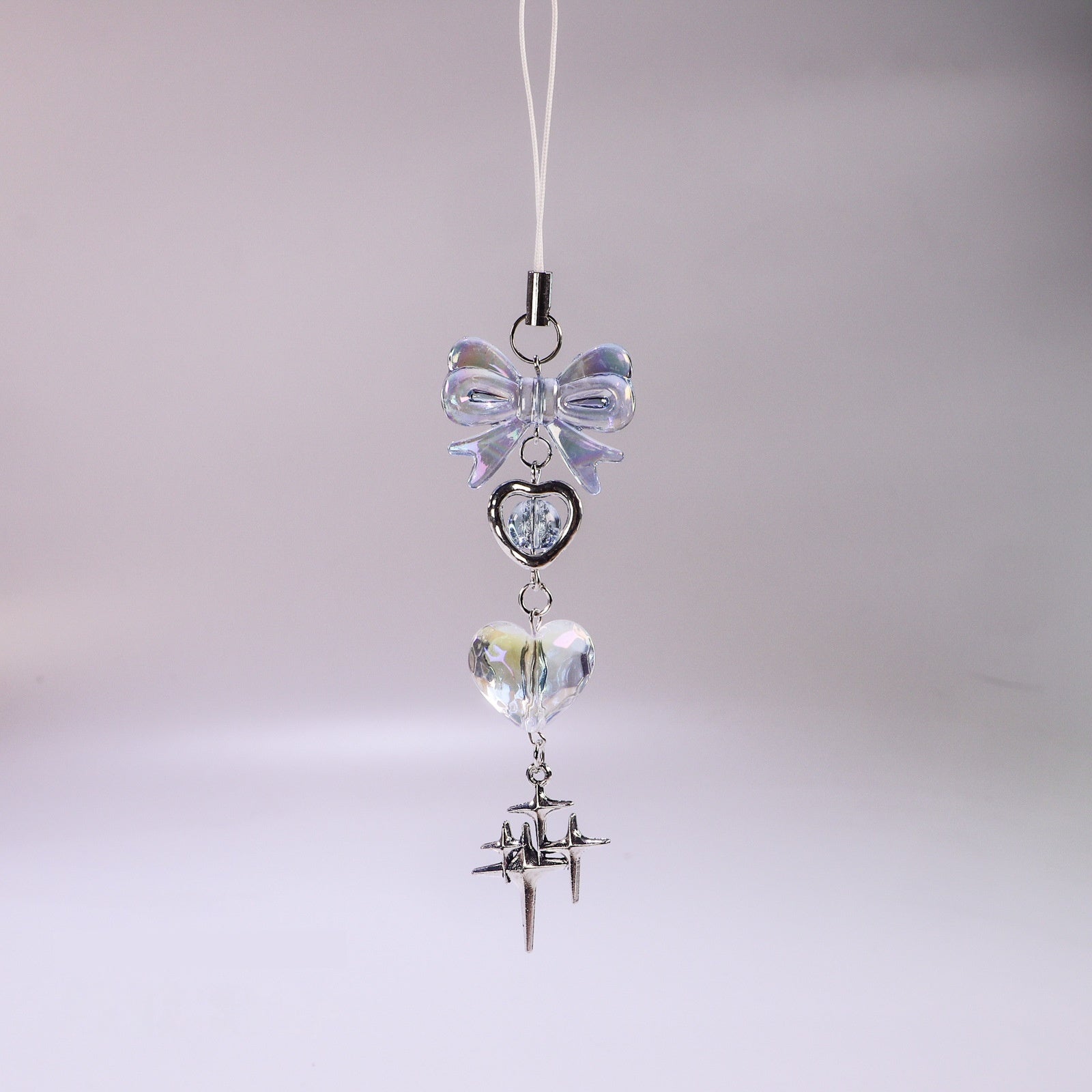 Beads Blue Clear Heart Ornaments