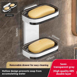 Double-layer Double-grid Punch-free Creative Wall Hanging Soap Box