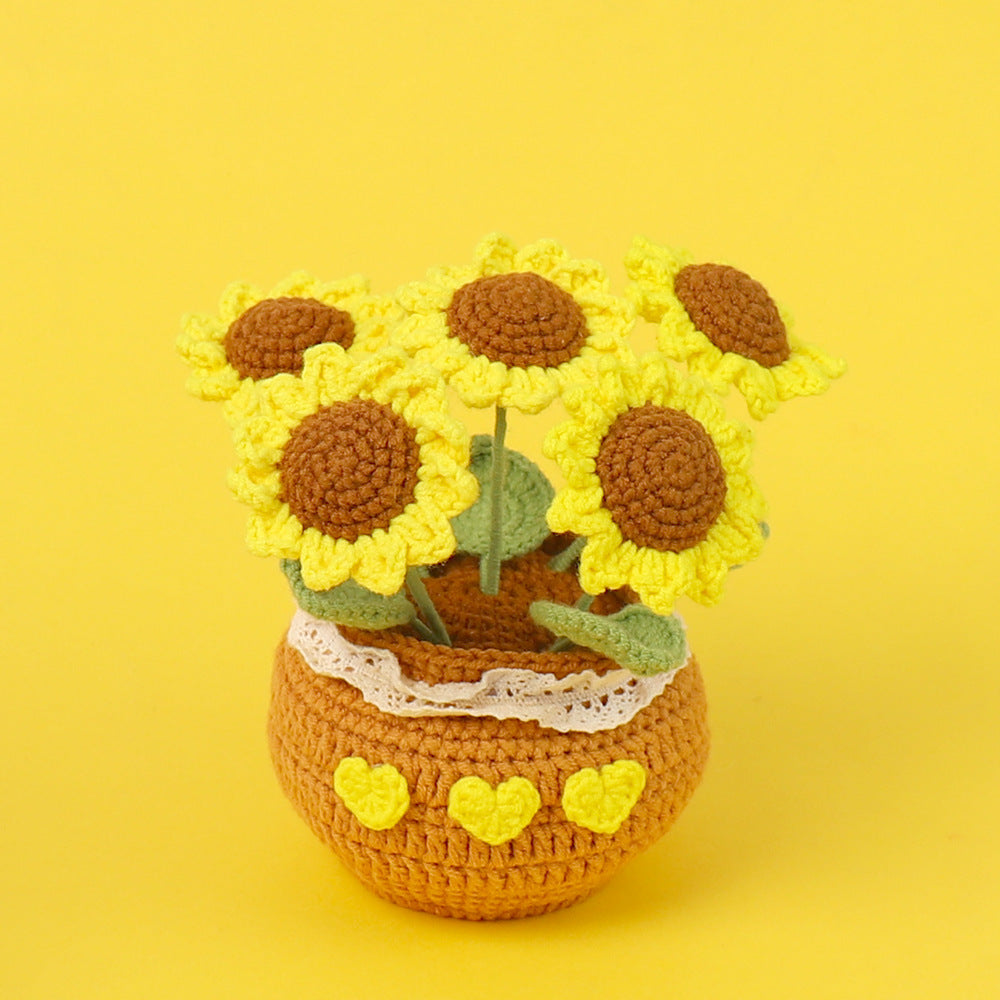 Handmade Wool Knitted Flower Pot