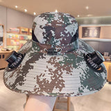 Solar Fan Hat Usb Rechargeable Fan UV Protection