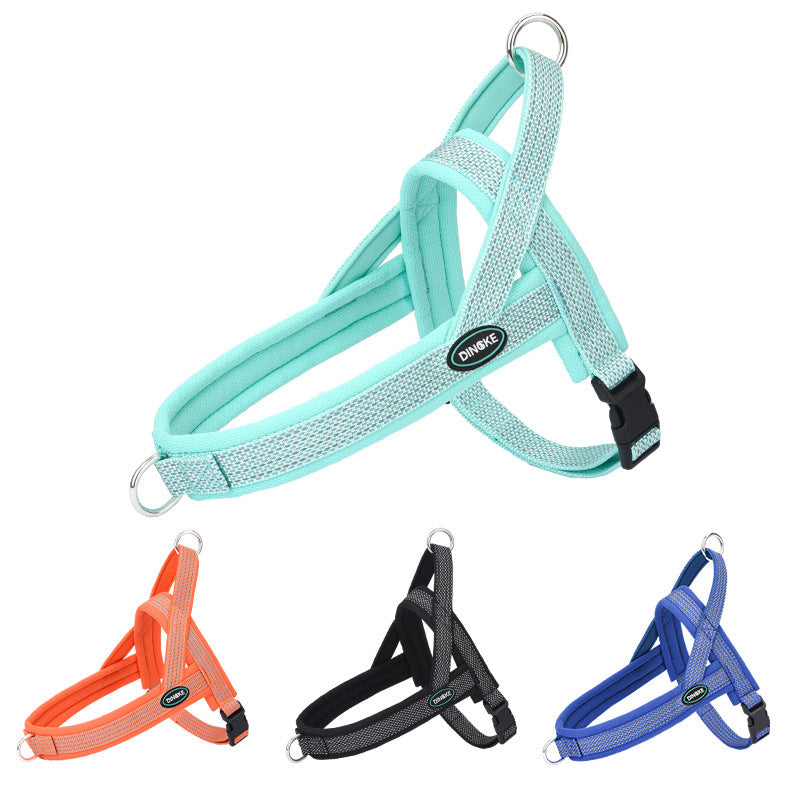 Small Large Dog Reflective Hand Holding Rope Chest Strap