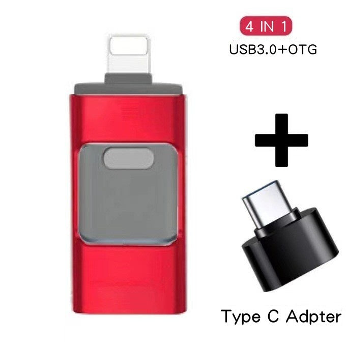 Multifunctional Mobile Phone U-disk Suitable For Mobile Phone Four-in-one Metal