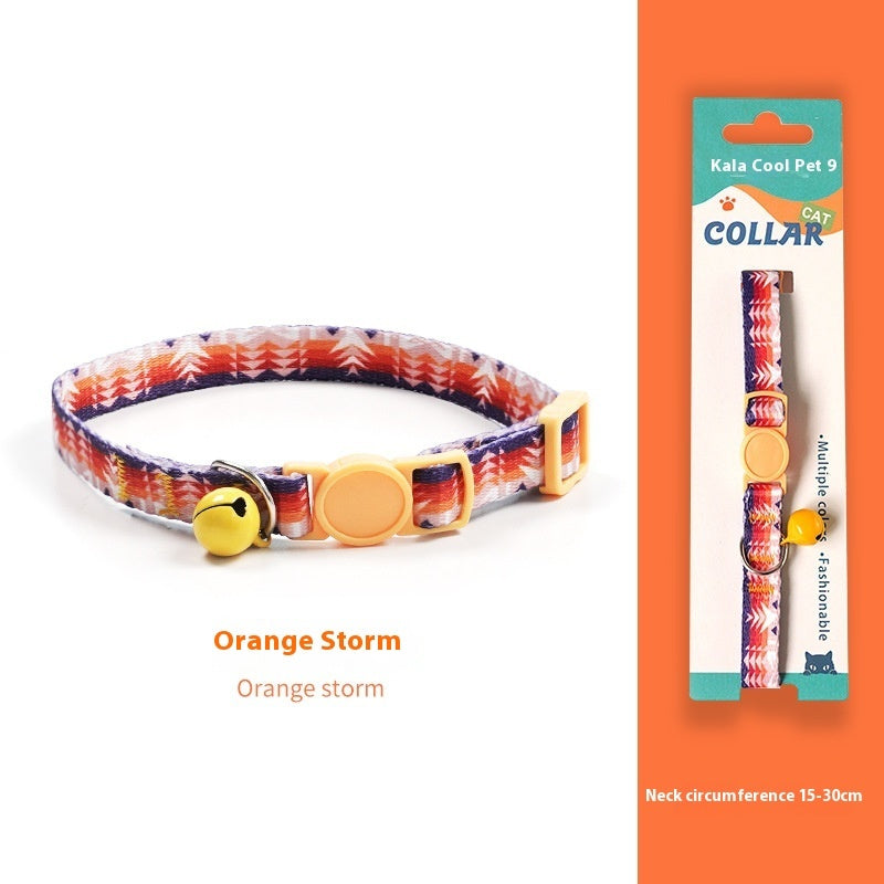 Woven Collar Bell Anti-suffocation Comfortable Safety Buckle Pet Decoration