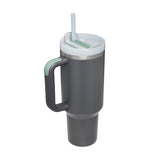 40 Oz Insulated Tumbler With Handle Straw