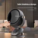 Shaking Head USB Multi-function Bladeless Clip Fan