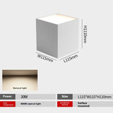 Led Surface Mounted Downlight Square Punch Free Ceiling Lamp