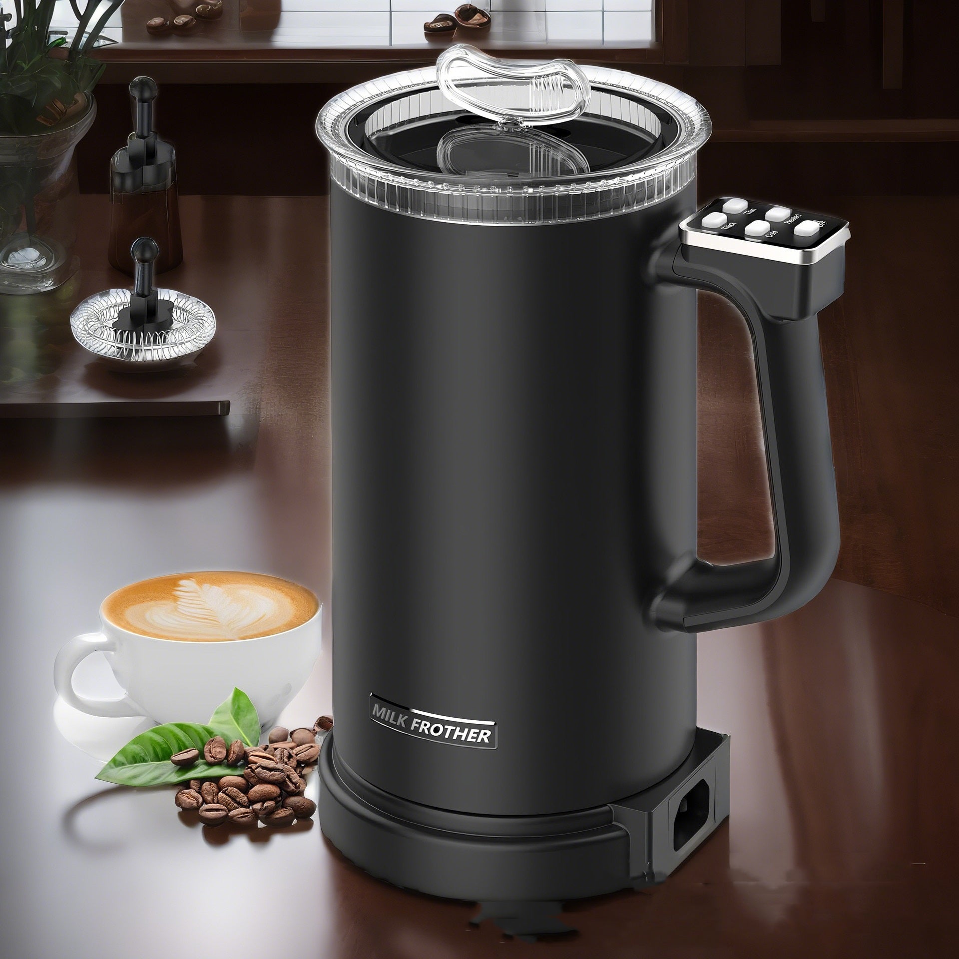 Hot And Cold Double Electric Milk Frothier Coffee Latte