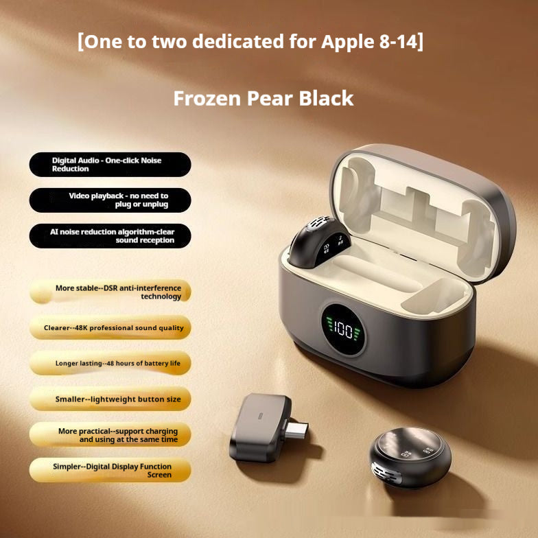 Magnetic Button Wireless Lavalier Microphone