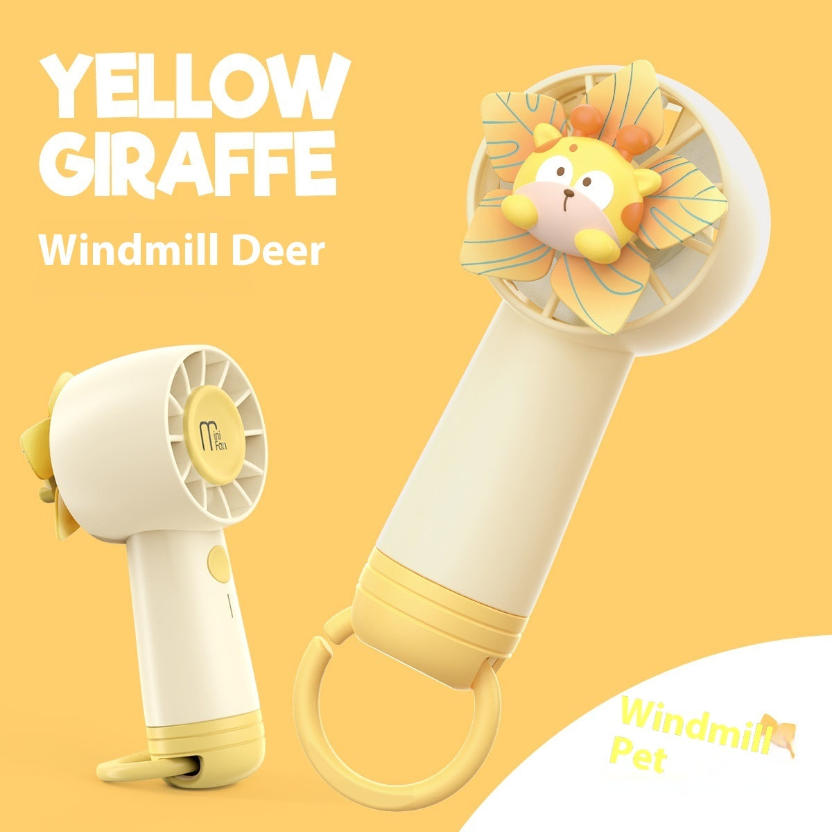 Household Portable Creative Cartoon Handheld Fan