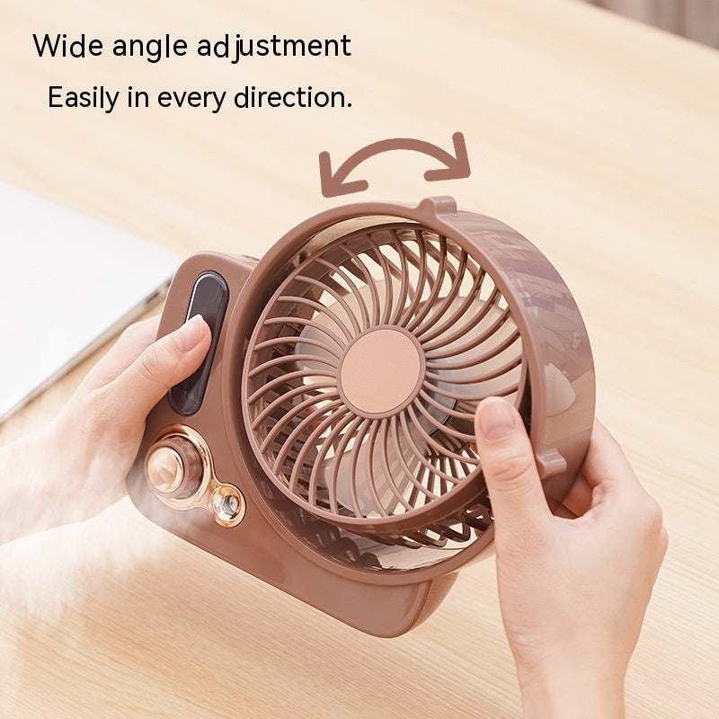 Desktop Spray Humidifier Mini Portable Fan