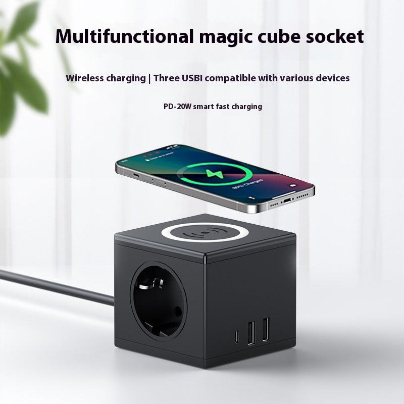Wireless Charger European Standard Cube Socket PD15W