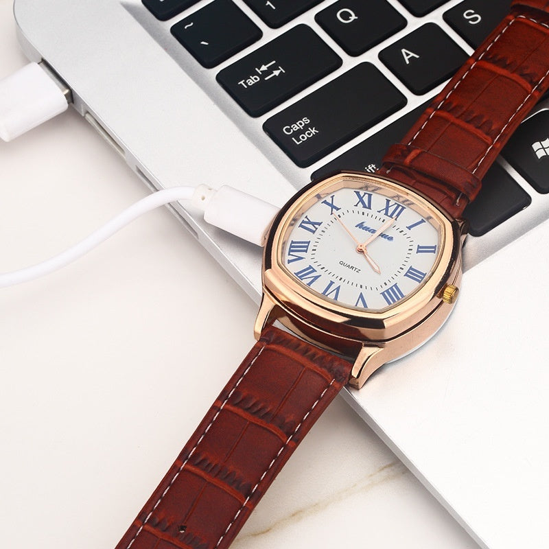 USB Electronic Cigarette Lighter Metal Men's Watch Lighter