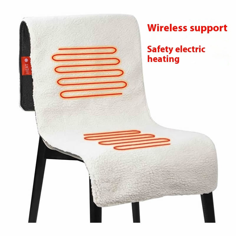 Weaving Mark Woolen Ni USB Heating Chair Cushion