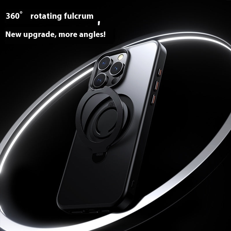 Skin Feeling Phone Case Pull Ring Bracket Protective Cover