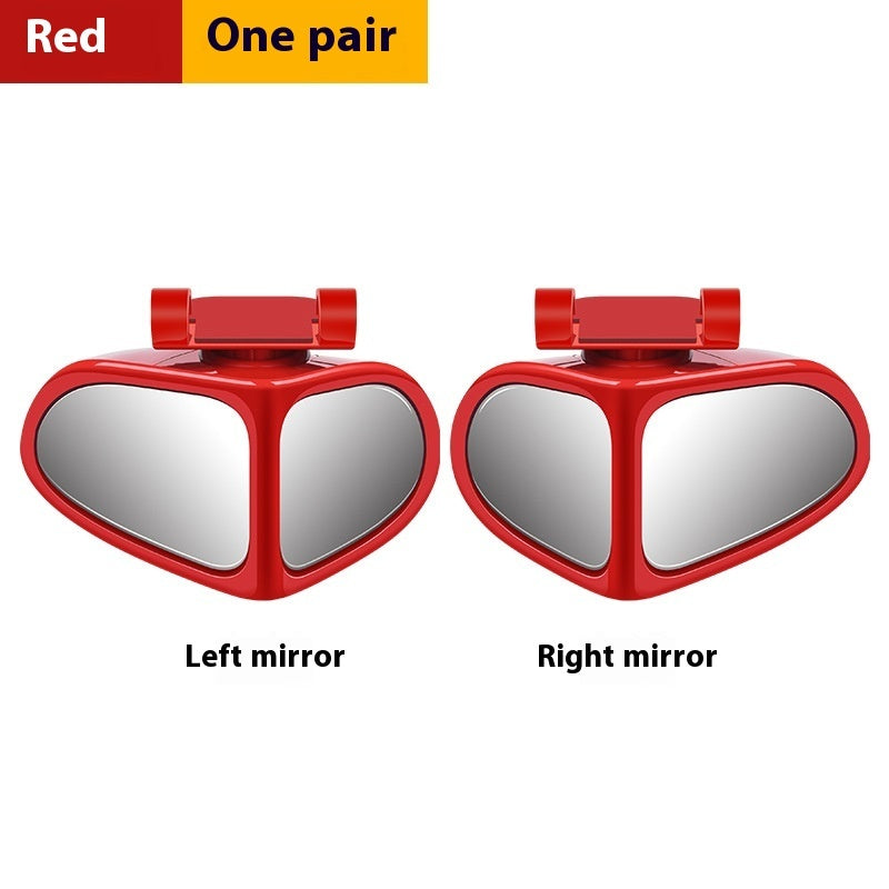 Car Front And Back Wheels Blind Area Rearview Mirror 360 Degree Reflector