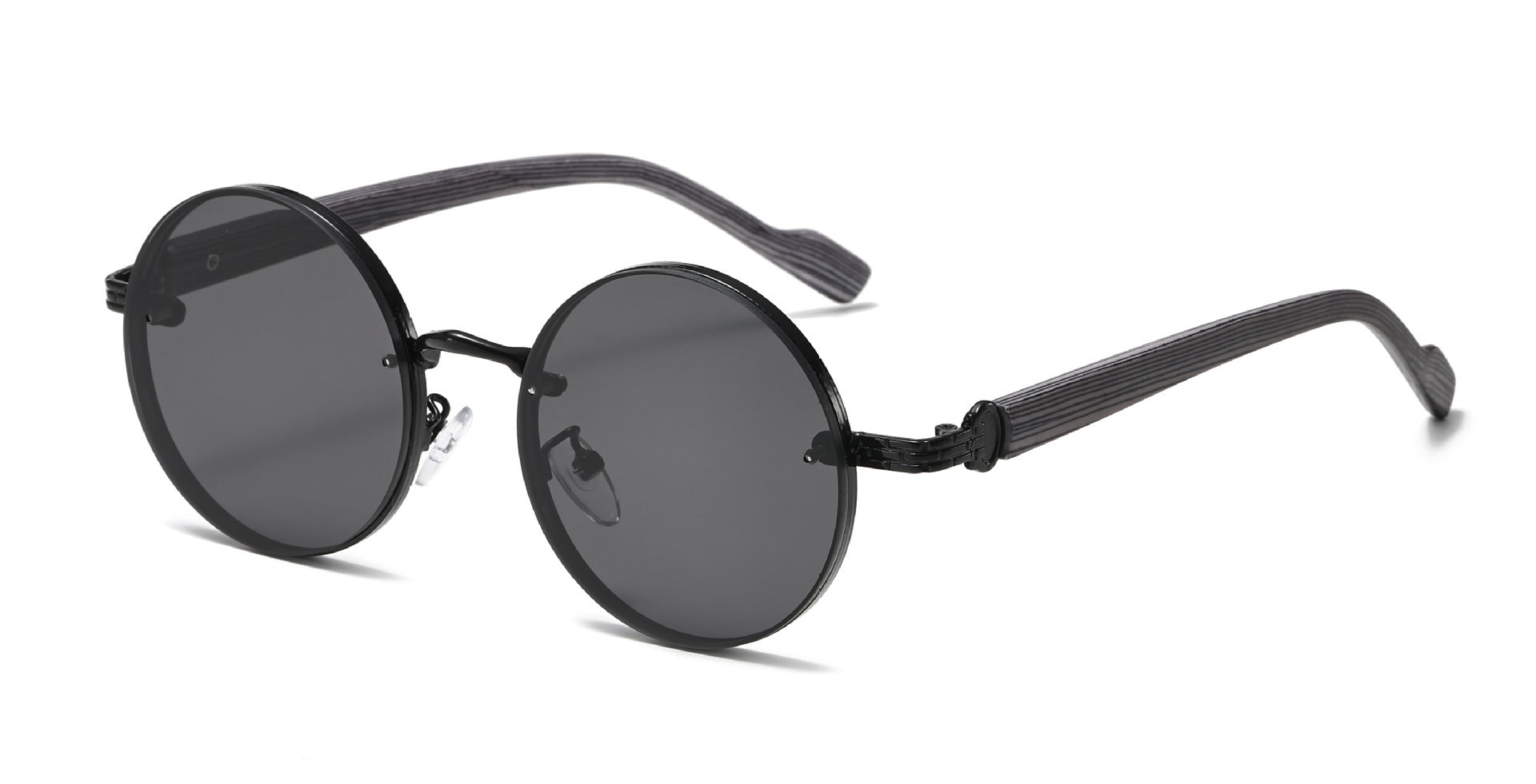American Classic Metal Round Frame Sunglasses Personality Trend High Sense