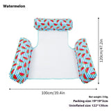 Striped Inflatable Water Sports Goods Recliner Floating Bed